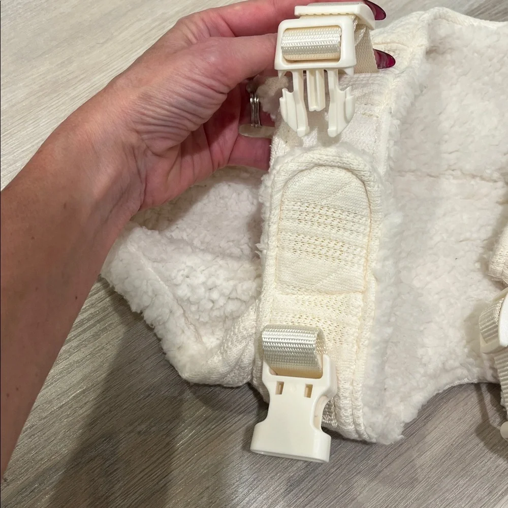 Cable knit Plaid PREPPY Dog Hoodie sweater harness vest adjustable Coat dog L